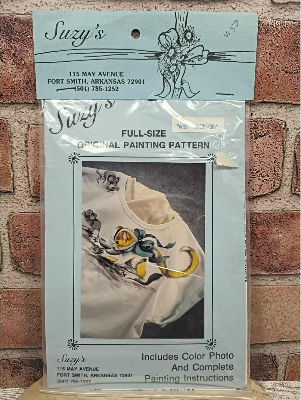 Suzys Full Size Original Painting Pattern Summer Calico Kitten n Mice Sealed New